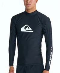 QUIKSILVER クイックシルバー 水着 ラッシュガード メンズ 長袖 Tシャツ ロンT UVカット 速乾 ストレッチ QLY261002(BLK1-M)
