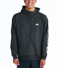 QUIKSILVER クイックシルバー 水着 ラッシュガード ジップアップ パーカー メンズ UVカット 接触冷感 速乾 水陸両用 QLY261009(BLK-M)