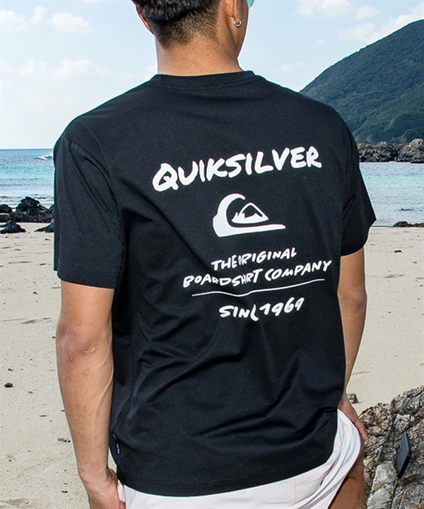 QUIKSILVER クイックシルバー 水着 ラッシュガード 半袖 Tシャツ メンズ UVカット 軽量 速乾 水陸両用 QLY261022