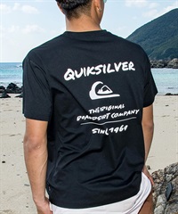 QUIKSILVER クイックシルバー 水着 ラッシュガード 半袖 Tシャツ メンズ UVカット 軽量 速乾 水陸両用 QLY261022(BLK1-M)