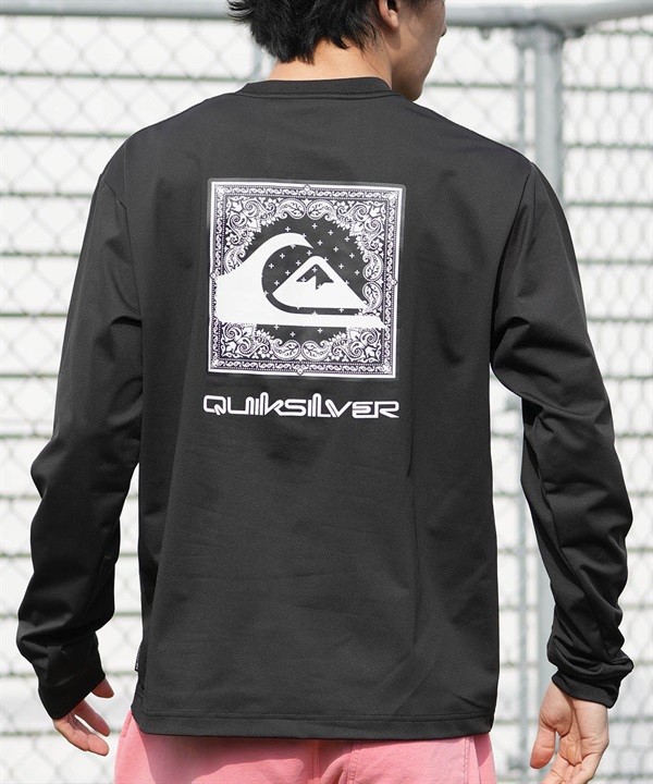 QUIKSILVER クイックシルバー 水着 ラッシュガード 長袖 Tシャツ ロンT メンズ UVカット 速乾 接触冷感 水陸両用 QLY261621M ムラサキスポーツ限定