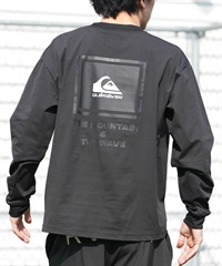 QUIKSILVER クイックシルバー 水着 ラッシュガード 長袖 Tシャツ ロンT メンズ UVカット 速乾 接触冷感 水陸両用 QLY261622M ムラサキスポーツ限定(BLK-M)