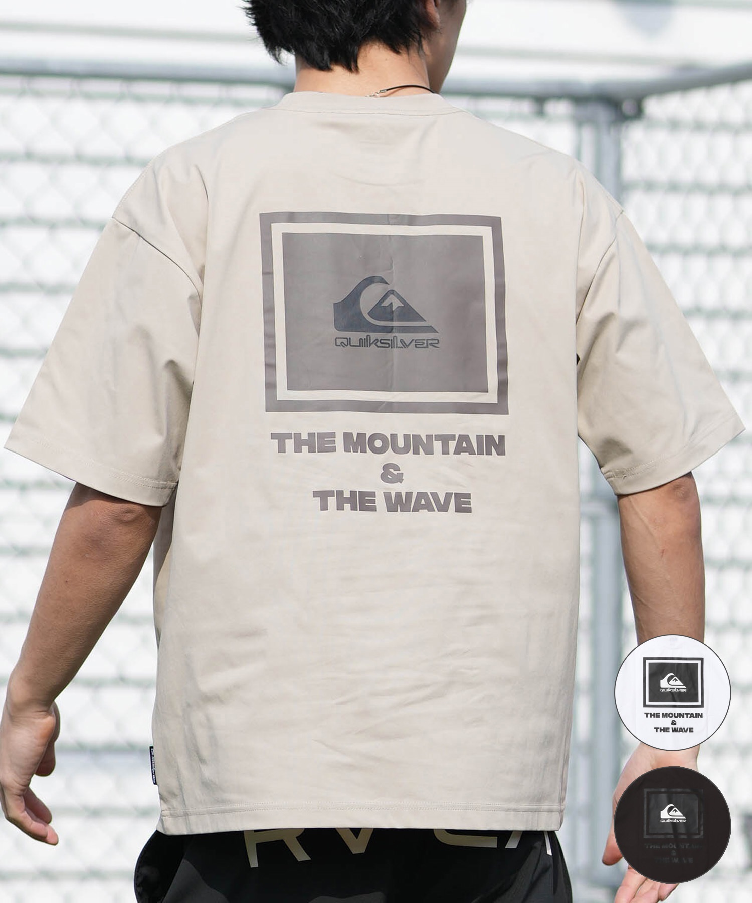 QUIKSILVER クイックシルバー 水着 ラッシュガード 半袖 Tシャツ メンズ UVカット 速乾 接触冷感 水陸両用 QLY261624M ムラサキスポーツ限定(WHT-M)