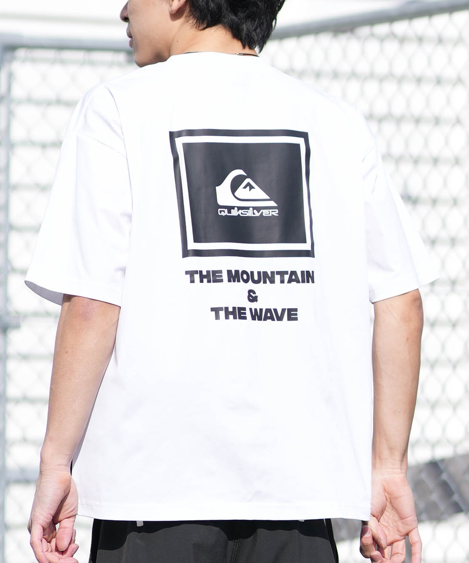 QUIKSILVER クイックシルバー 水着 ラッシュガード 半袖 Tシャツ メンズ UVカット 速乾 接触冷感 水陸両用 QLY261624M ムラサキスポーツ限定(WHT-M)