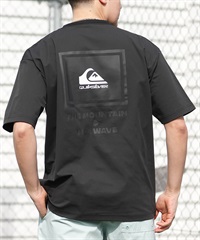 QUIKSILVER クイックシルバー 水着 ラッシュガード 半袖 Tシャツ メンズ UVカット 速乾 接触冷感 水陸両用 QLY261624M ムラサキスポーツ限定(BLK-M)