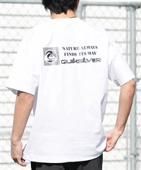 QUIKSILVER クイックシルバー 水着 ラッシュガード 半袖 Tシャツ メンズ UVカット 速乾 接触冷感 水陸両用 QLY261625M ムラサキスポーツ限定(WHT-M)