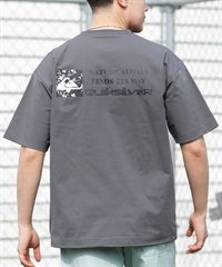 QUIKSILVER クイックシルバー 水着 ラッシュガード 半袖 Tシャツ メンズ UVカット 速乾 接触冷感 水陸両用 QLY261625M ムラサキスポーツ限定(GRY-M)