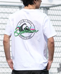 QUIKSILVER クイックシルバー 水着 ラッシュガード 半袖 Tシャツ メンズ UVカット 軽量 速乾 水陸両用 QLY261627M ムラサキスポーツ限定(WHT-M)