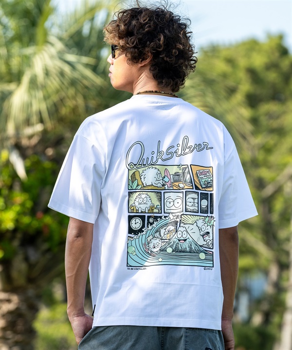 QUIKSILVER クイックシルバー 水着 ラッシュガード 半袖 Tシャツ メンズ UVカット QS UNO COMICS 26 SS QLY262610M