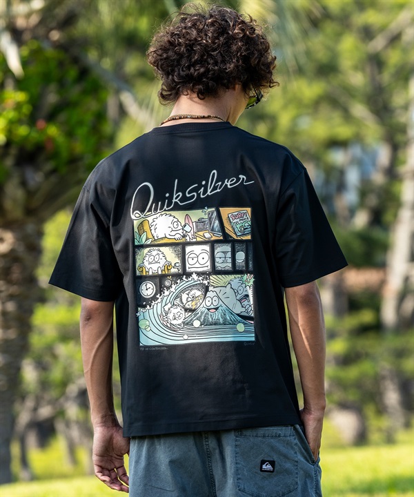 QUIKSILVER クイックシルバー 水着 ラッシュガード 半袖 Tシャツ メンズ UVカット QS UNO COMICS 26 SS QLY262610M