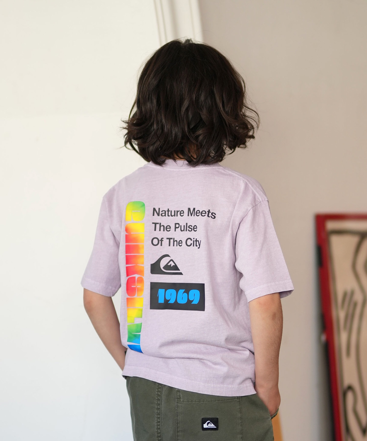 QUIKSILVER クイックシルバー 半袖 Tシャツ キッズ ジュニア 子供 バックプリント KST261001(PUR-130cm)