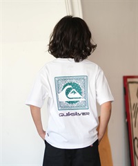QUIKSILVER クイックシルバー 半袖 Tシャツ キッズ ジュニア 子供 バックプリント KST261602M ムラサキスポーツ限定(WHT-130cm)