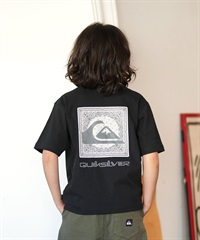 QUIKSILVER クイックシルバー 半袖 Tシャツ キッズ ジュニア 子供 バックプリント KST261602M ムラサキスポーツ限定(BLK-130cm)