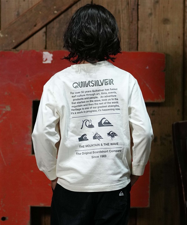 QUIKSILVER クイックシルバー 長袖 Tシャツ ロンT キッズ 子供 バックプリント DNA POCKET LT YOUTH KLT264001