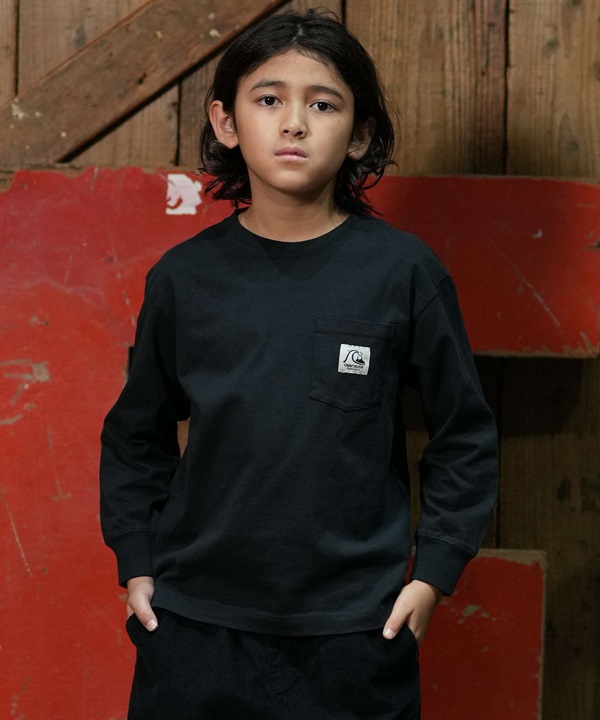 QUIKSILVER クイックシルバー 長袖 Tシャツ ロンT キッズ 子供 バックプリント DNA POCKET LT YOUTH KLT264001