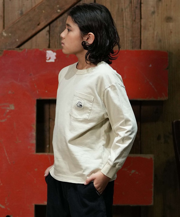 QUIKSILVER クイックシルバー 長袖 Tシャツ ロンT キッズ 子供 バックプリント DNA POCKET LT YOUTH KLT264001