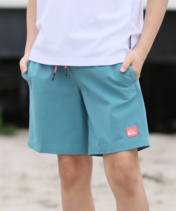 QUIKSILVER クイックシルバー 水着 海パン トランクス サーフパンツ キッズ ジュニア 子供 水陸両用 速乾 SOLID VOLLEY YOUTH 16NB KBS262001