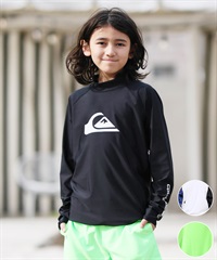 QUIKSILVER クイックシルバー 水着 ラッシュガード 長袖 Tシャツ ロンT キッズ ALL TIME LR YOUTH KLY261001(CRY-120cm)