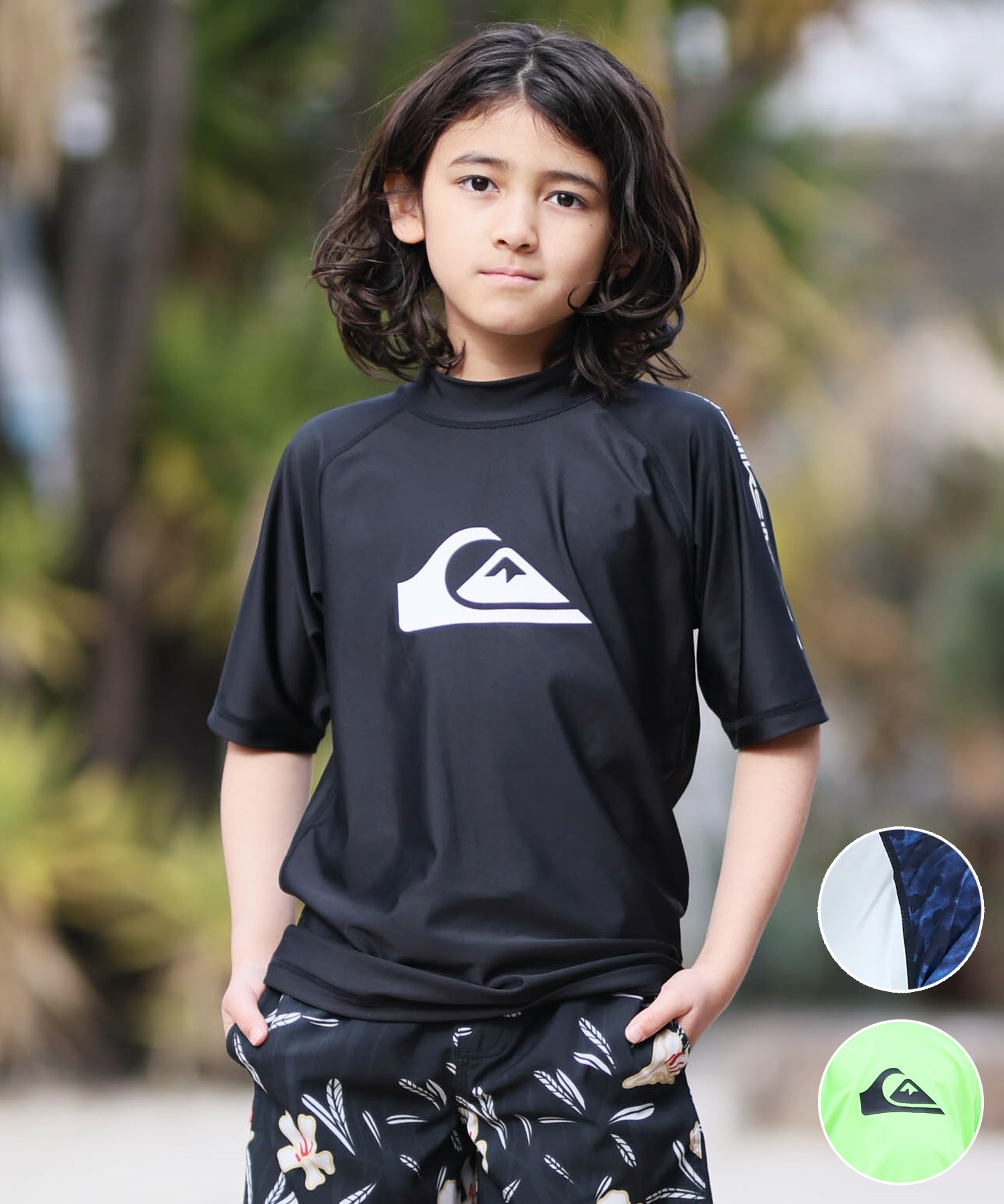 QUIKSILVER クイックシルバー 水着 ラッシュガード 半袖 Tシャツ