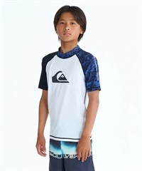 QUIKSILVER クイックシルバー 水着 ラッシュガード 半袖 Tシャツ キッズ ジュニア ALL TIME SR YOUTH KLY261003(CRY-120cm)