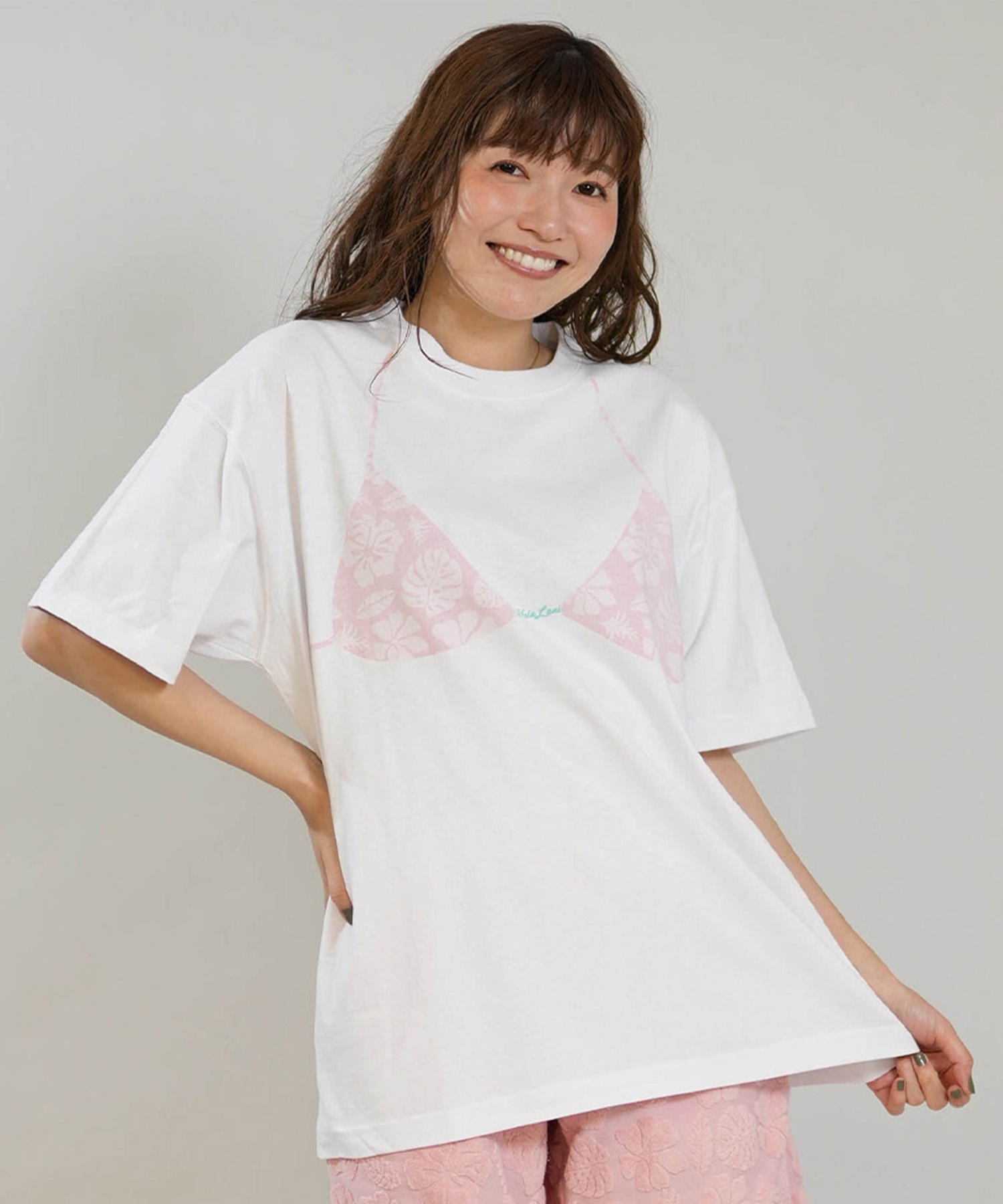 HULALANI フララニ 半袖 Tシャツ レディース ビキニプリント
