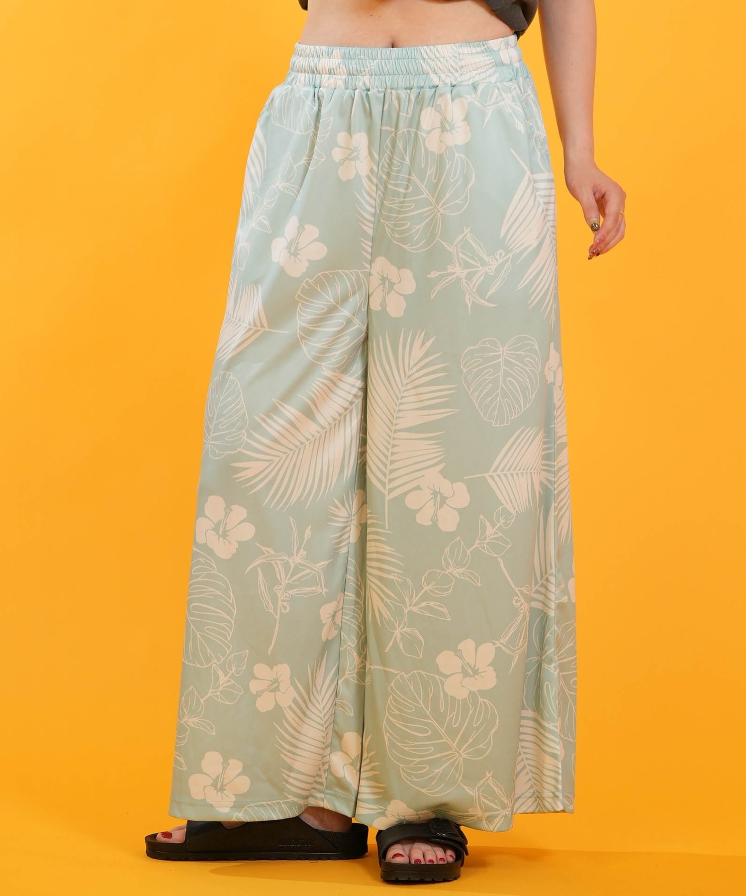 HULALANI フララニ ロングパンツ レディース ボタニカル柄 263HU2LP182