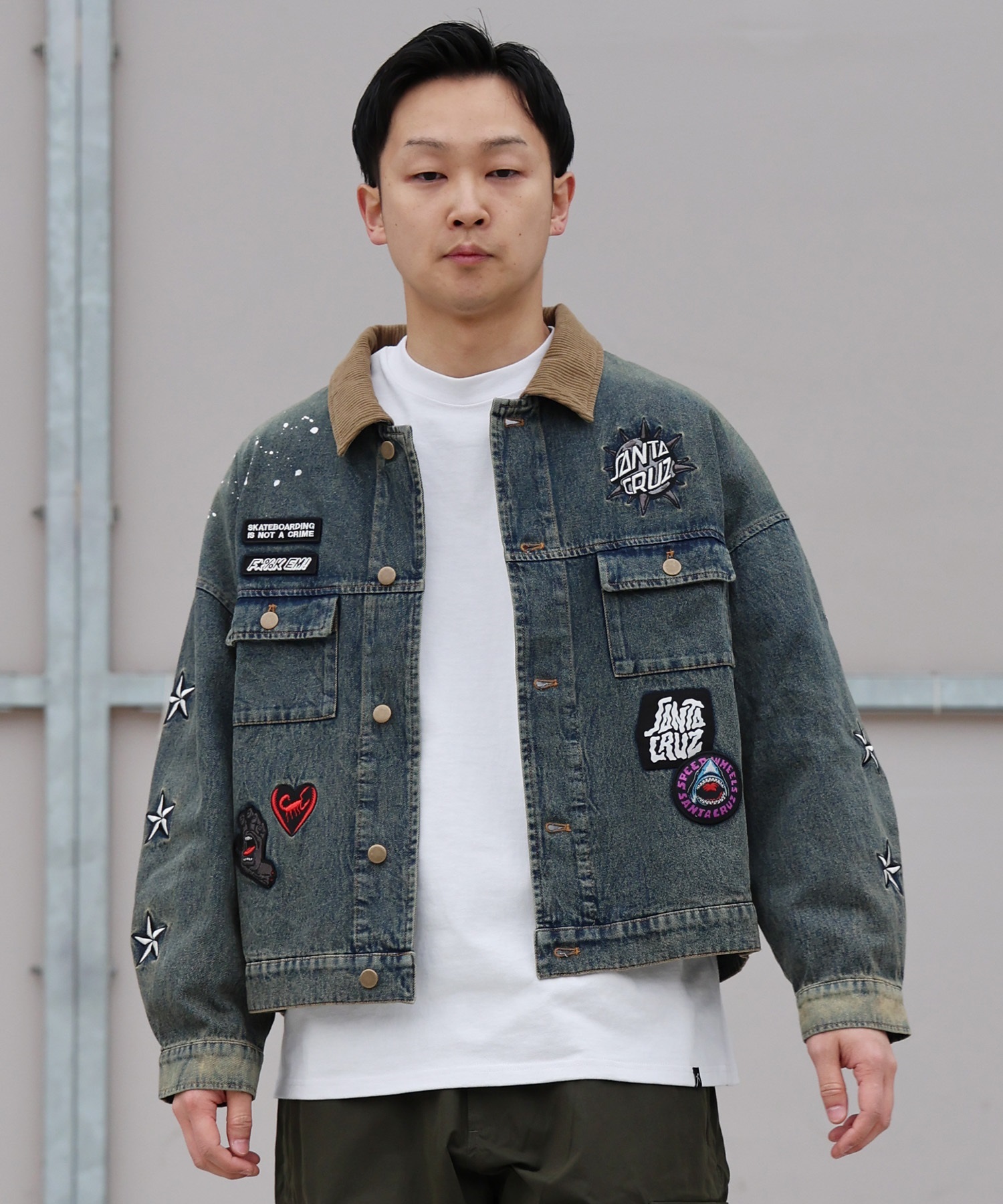 SANTA CRUZ サンタクルーズ ジャケット メンズ SC PATCHES DENIM JACKET 502261101(BIOWS-M)