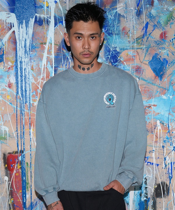 SANTACRUZ サンタクルーズ トレーナー スウェット メンズ 裏毛 SPDWLS SCRM CREW NECK 502264301 ムラサキスポーツ限定