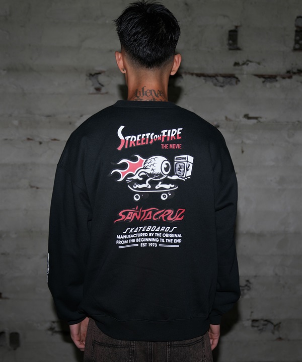 SANTACRUZ サンタクルーズ トレーナー スウェット メンズ クルーネック SKATING EYE CREW NECK 502264302 ムラサキスポーツ限定