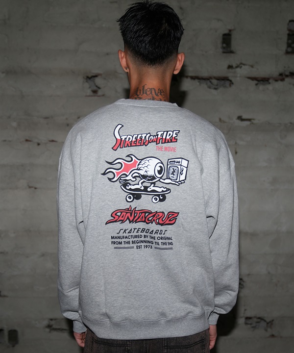 SANTACRUZ サンタクルーズ トレーナー スウェット メンズ クルーネック SKATING EYE CREW NECK 502264302 ムラサキスポーツ限定