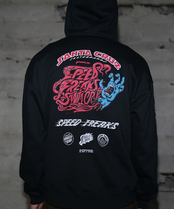 SANTACRUZ サンタクルーズ プルオーバー パーカー フーディー メンズ 裏毛 FREAKS HAND PULL OVER HD 502264305 ムラサキスポーツ限定