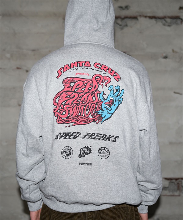 SANTACRUZ サンタクルーズ プルオーバー パーカー フーディー メンズ 裏毛 FREAKS HAND PULL OVER HD 502264305 ムラサキスポーツ限定
