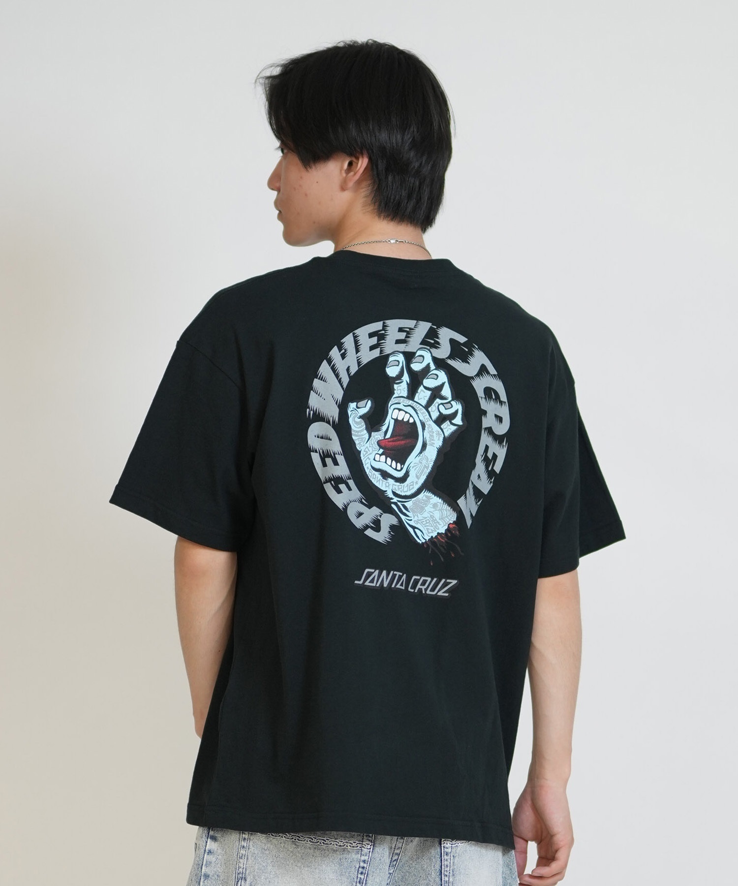 SANTA CRUZ サンタクルーズ 半袖 Tシャツ SPEEDWHEELS タトゥーHAND SS