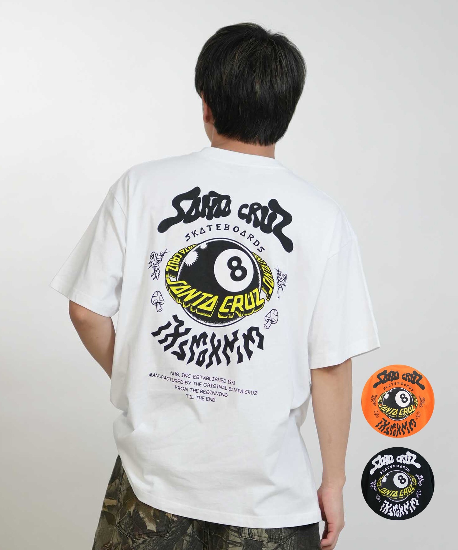 SANTA CRUZ サンタクルーズ 半袖 Tシャツ メンズ バックプリント 8BALL