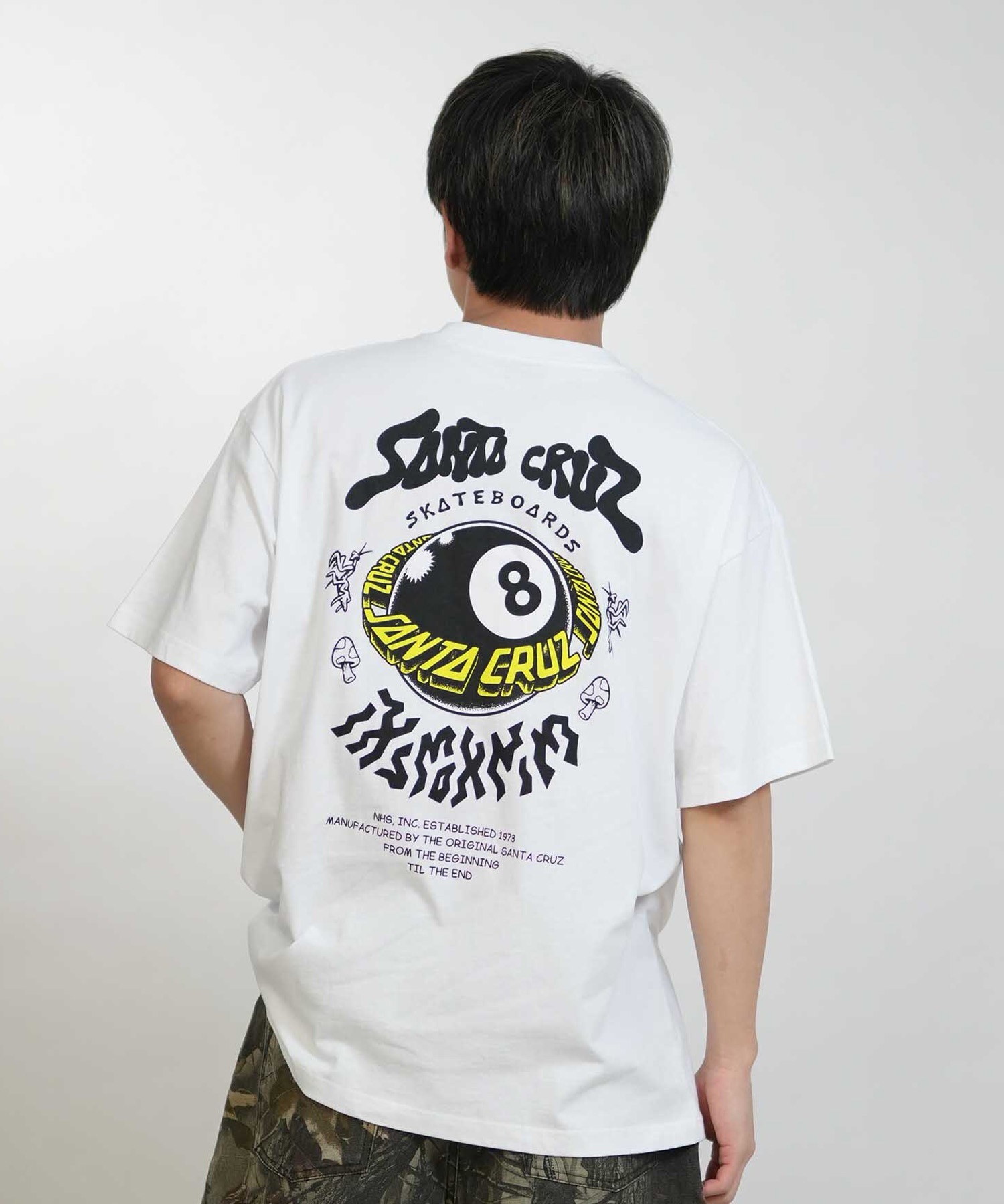 SANTA CRUZ サンタクルーズ 半袖 Tシャツ メンズ バックプリント 8BALL