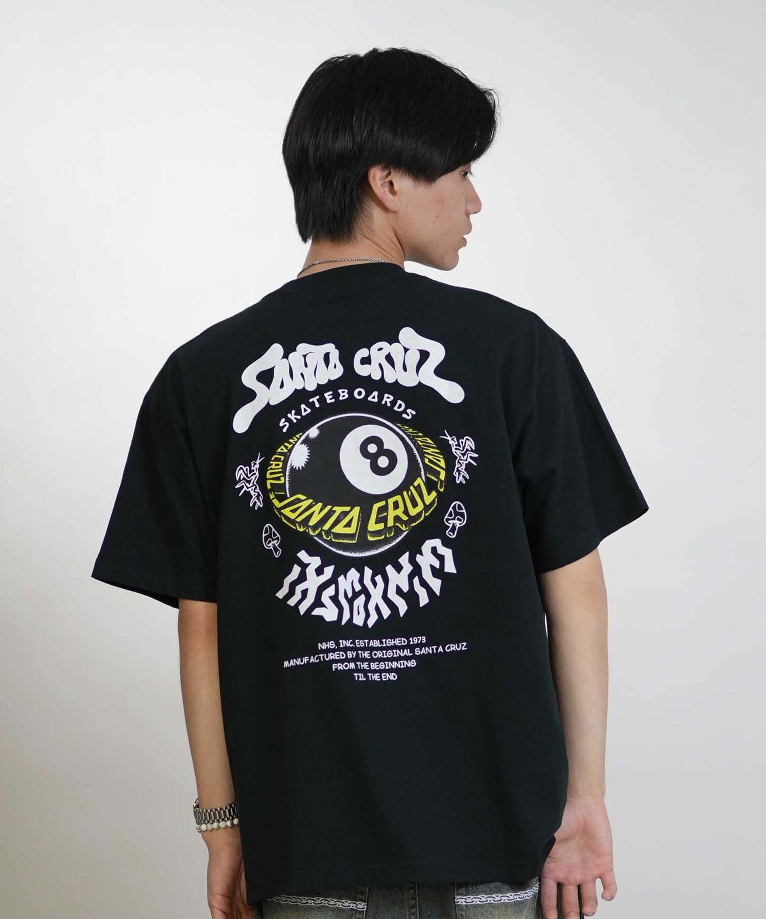 SANTA CRUZ サンタクルーズ 半袖 Tシャツ メンズ バックプリント 8BALL