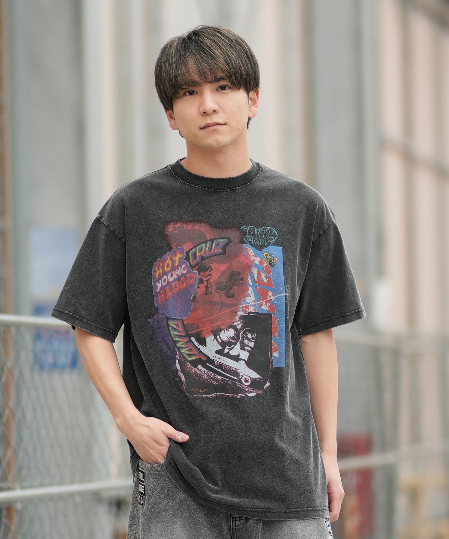 SANTA CRUZ サンタクルーズ 半袖 Tシャツ メンズ 古着風 ヴィンテージ