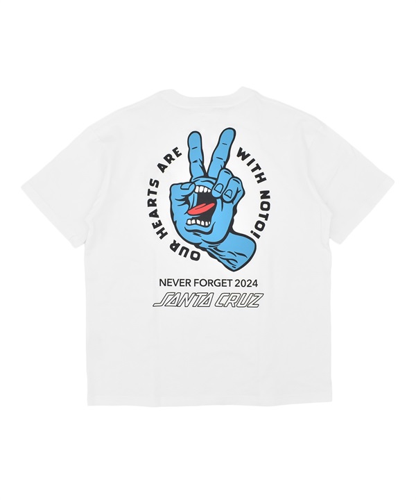 SANTA CRUZ サンタクルーズ 半袖 Tシャツ メンズ バックプリント PEACE FOR NOTO SS TEE 502262408 ムラサキスポーツ限定(WHITE-XS)