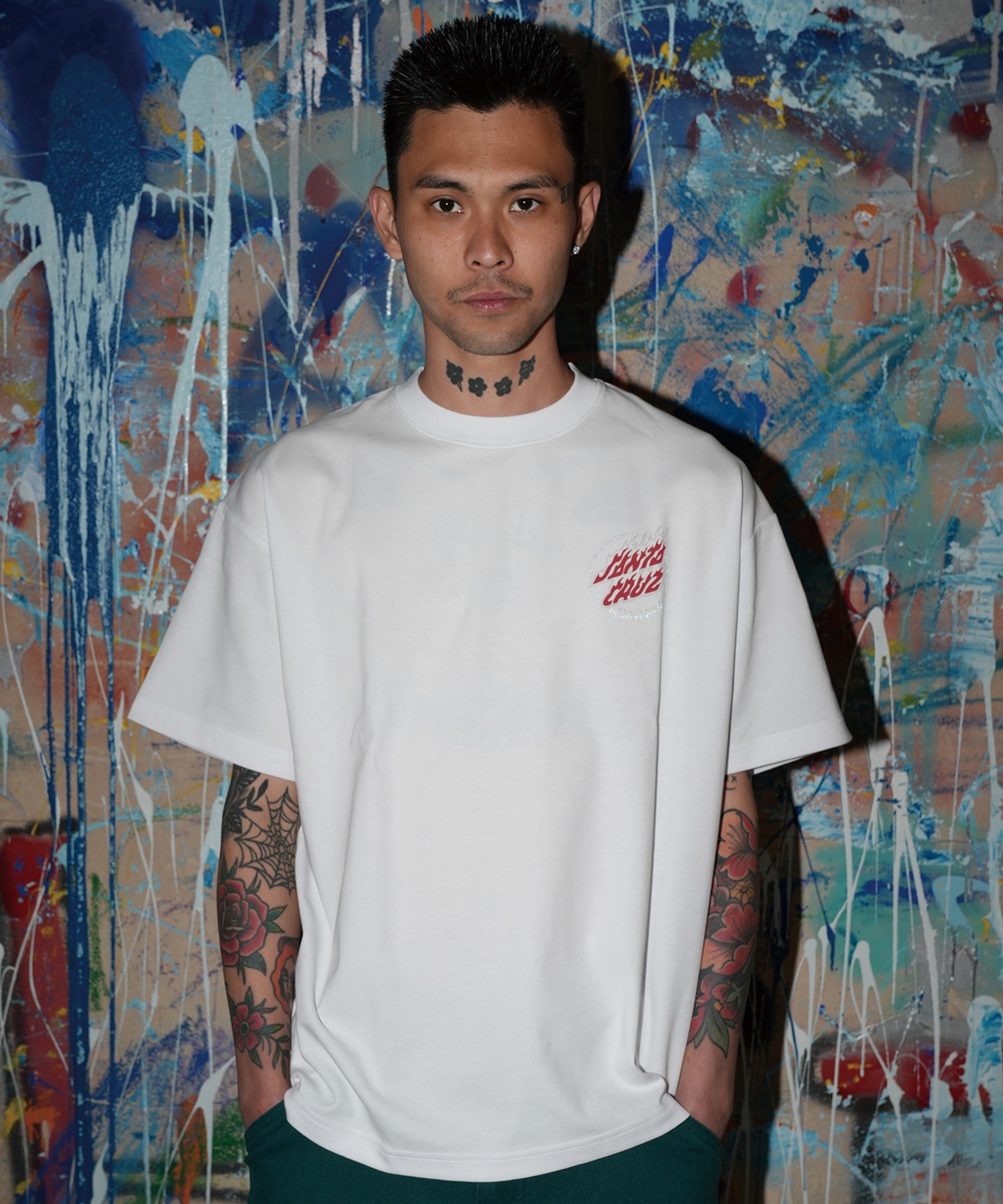 SANTA CRUZ サンタクルーズ 半袖 Tシャツ メンズ ワンポイント WIRD