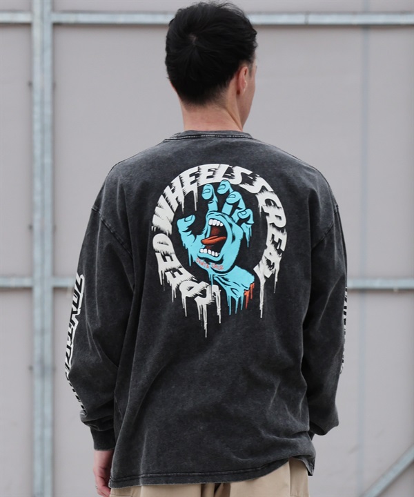 SANTA CRUZ サンタクルーズ 長袖 Tシャツ ロンT メンズ バックプリント TAGGED SPEED WHEELS L S T 502261401