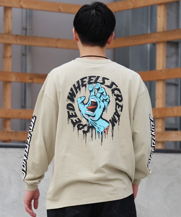 SANTA CRUZ サンタクルーズ 長袖 Tシャツ ロンT メンズ バックプリント TAGGED SPEED WHEELS L S T 502261401