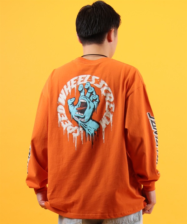 SANTA CRUZ サンタクルーズ 長袖 Tシャツ ロンT メンズ バックプリント TAGGED SPEED WHEELS L S T 502261401
