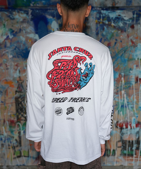 SANTA CRUZ サンタクルーズ 長袖 Tシャツ ロンT メンズ ロゴ バックプリント 袖プリント 502264401 ムラサキスポーツ限定