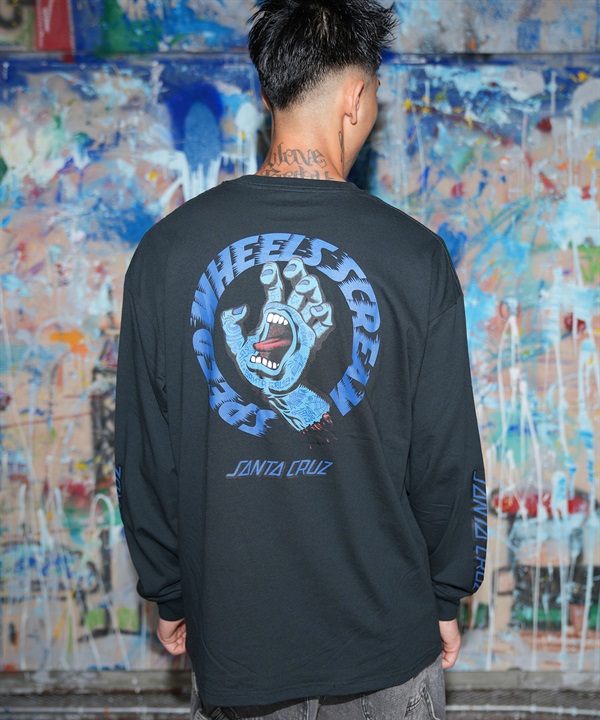 SANTA CRUZ サンタクルーズ 長袖 Tシャツ ロンT メンズ ロゴ バックプリント 袖プリント 502264402 ムラサキスポーツ限定