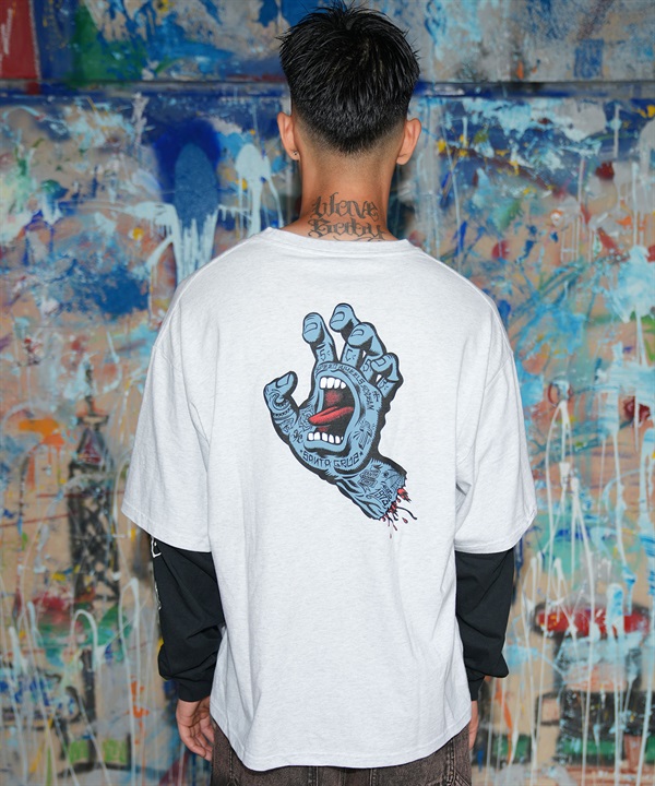 SANTA CRUZ サンタクルーズ 長袖 Tシャツ ロンT メンズ レイヤード 重ね着風 ロゴ バックプリント 袖プリント 502264403 ムラサキスポーツ限定