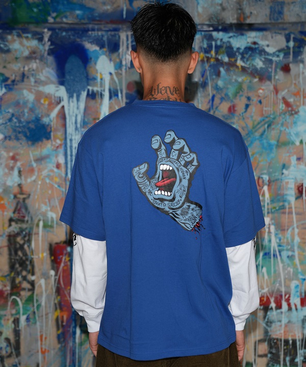 SANTA CRUZ サンタクルーズ 長袖 Tシャツ ロンT メンズ レイヤード 重ね着風 ロゴ バックプリント 袖プリント 502264403 ムラサキスポーツ限定