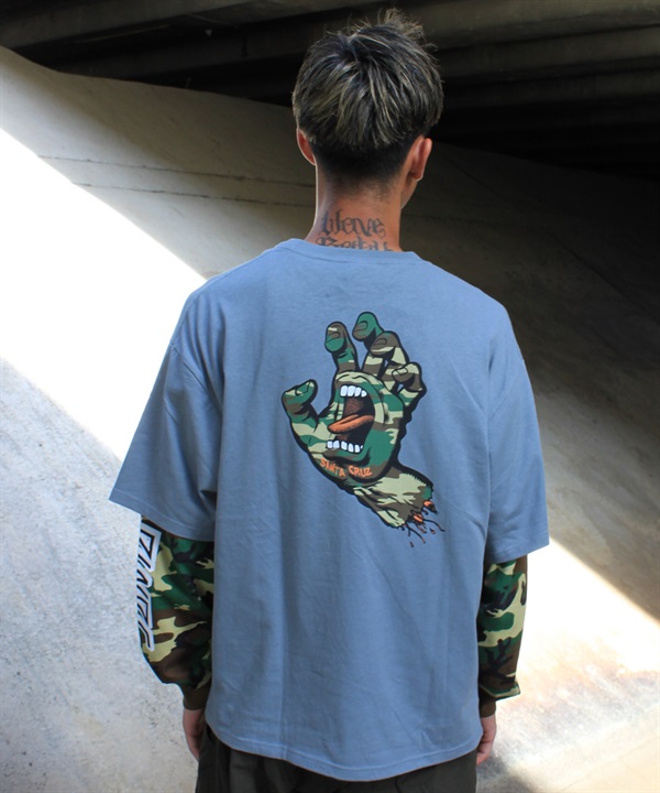 SANTA CRUZ サンタクルーズ 長袖 Tシャツ ロンT メンズ レイヤード 重ね着風 ロゴ バックプリント 袖プリント 502264404 ムラサキスポーツ限定