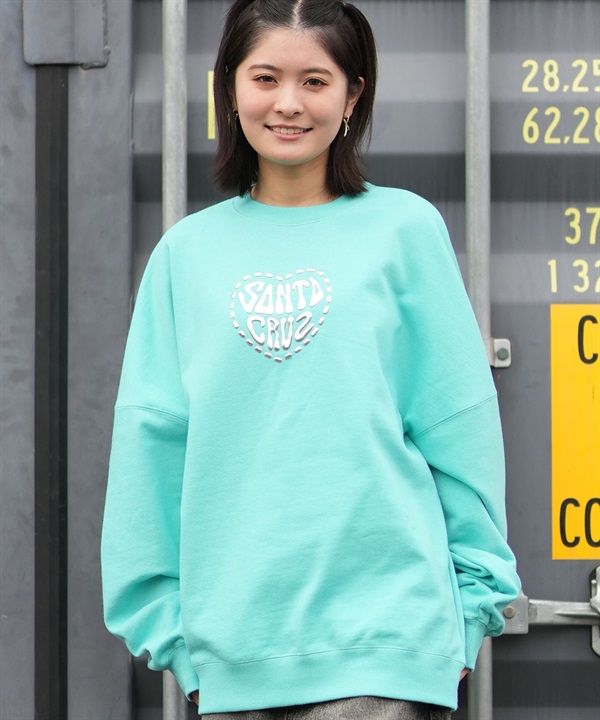 SANTA CRUZ サンタクルーズ トレーナー スウェット レディース ワンポイント METALIC HEART LAND 502261331 ムラサキスポーツ限定