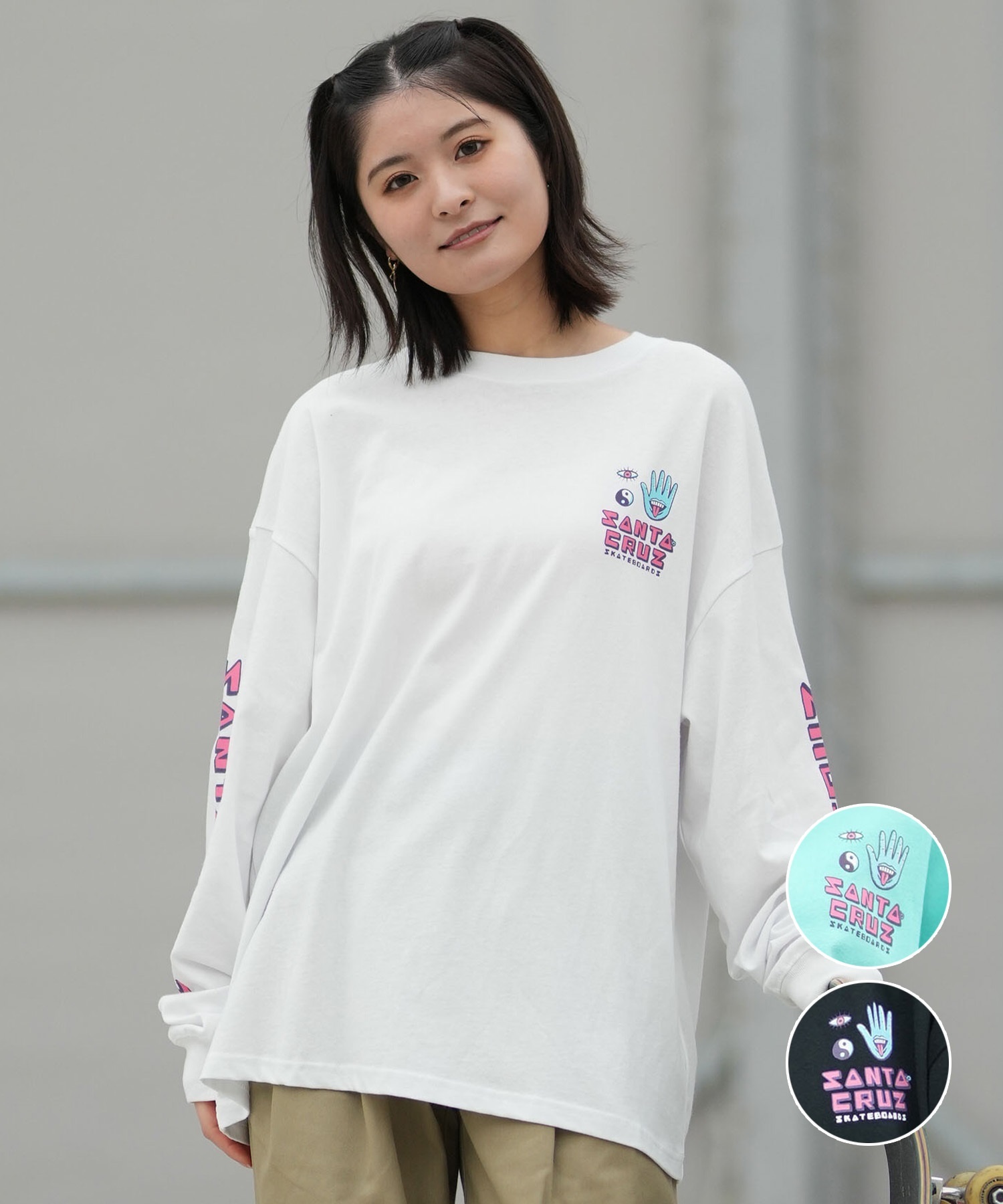 SANTA CRUZ サンタクルーズ 長袖 Tシャツ ロンT レディース バック
