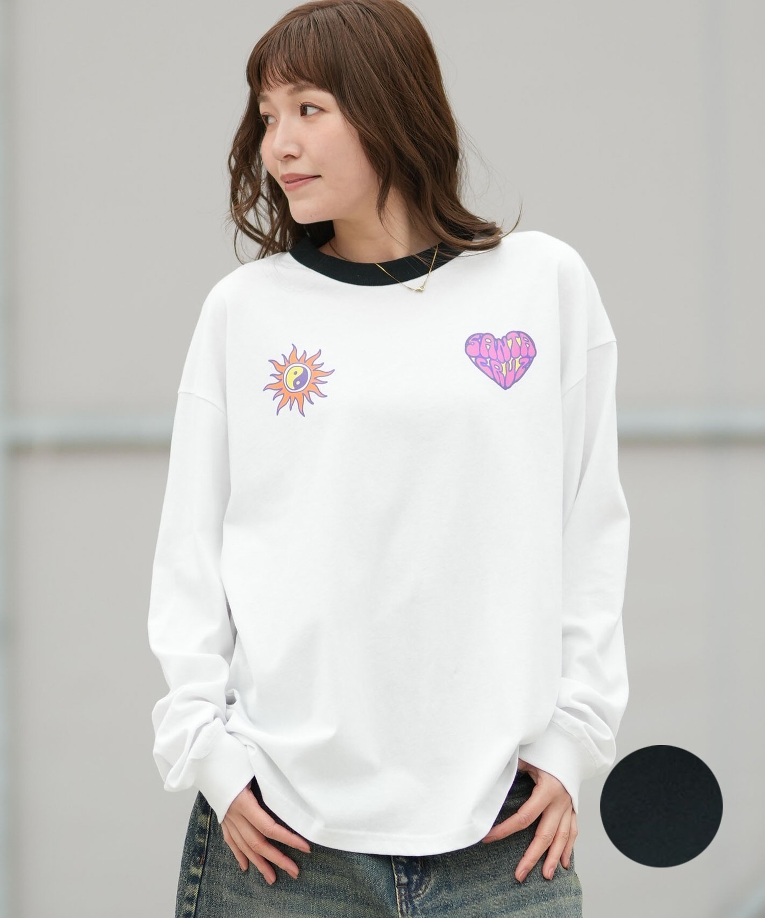 SANTA CRUZ サンタクルーズ 長袖 Tシャツ ロンT レディース ロゴ